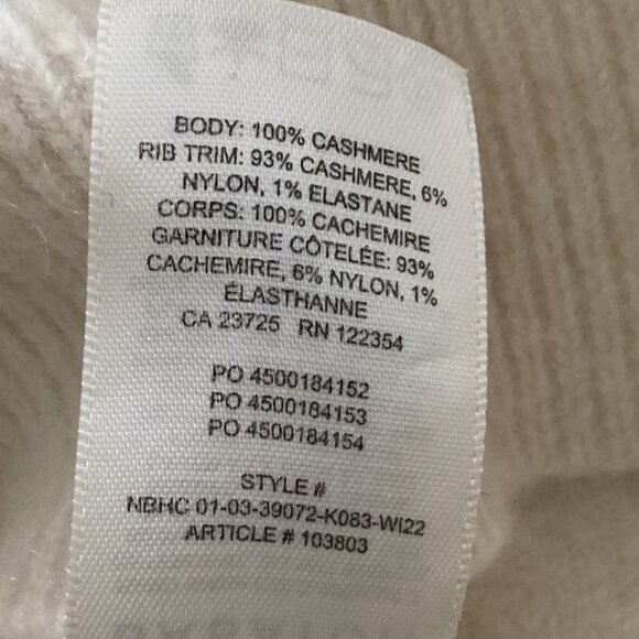 Babaton Women's Cashmere Cropped Knit Turtleneck Sweater Size S Super Soft Warm - Picture 9 of 9